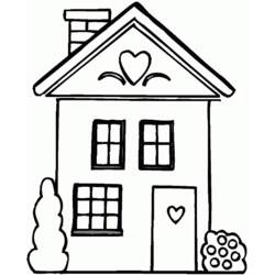 Coloring page: House (Buildings and Architecture) #64624 - Free Printable Coloring Pages