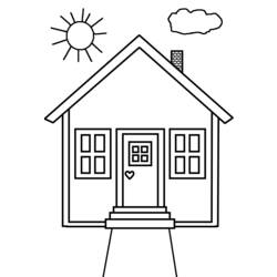Coloring page: House (Buildings and Architecture) #64627 - Free Printable Coloring Pages