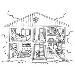Coloring page: House (Buildings and Architecture) #64730 - Free Printable Coloring Pages