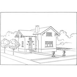 Coloring page: House (Buildings and Architecture) #66452 - Free Printable Coloring Pages