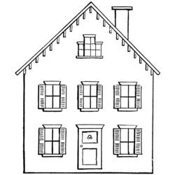 Coloring page: House (Buildings and Architecture) #66458 - Free Printable Coloring Pages