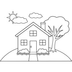 Coloring page: House (Buildings and Architecture) #66482 - Free Printable Coloring Pages