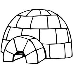 Coloring page: Igloo (Buildings and Architecture) #61607 - Free Printable Coloring Pages