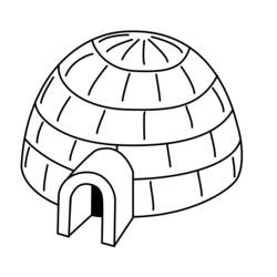 Coloring page: Igloo (Buildings and Architecture) #61610 - Free Printable Coloring Pages