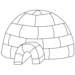 Coloring page: Igloo (Buildings and Architecture) #61620 - Free Printable Coloring Pages