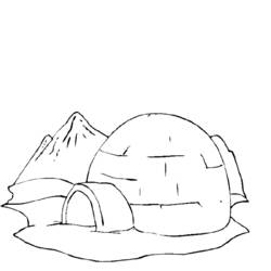 Coloring page: Igloo (Buildings and Architecture) #61653 - Free Printable Coloring Pages
