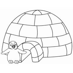 Coloring page: Igloo (Buildings and Architecture) #61656 - Free Printable Coloring Pages
