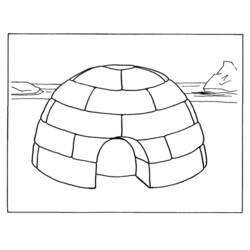 Coloring page: Igloo (Buildings and Architecture) #61674 - Free Printable Coloring Pages