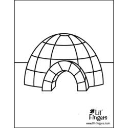 Coloring page: Igloo (Buildings and Architecture) #61676 - Free Printable Coloring Pages