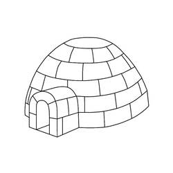 Coloring page: Igloo (Buildings and Architecture) #61681 - Free Printable Coloring Pages