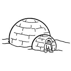 Coloring page: Igloo (Buildings and Architecture) #61743 - Free Printable Coloring Pages