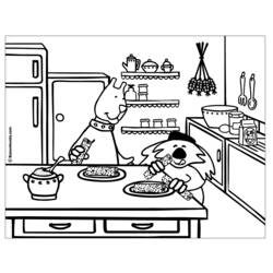 Coloring page: Kitchen room (Buildings and Architecture) #63522 - Free Printable Coloring Pages