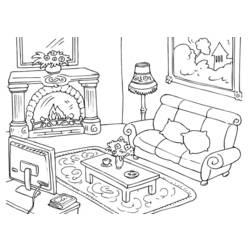 Coloring page: Living room (Buildings and Architecture) #63021 - Free Printable Coloring Pages