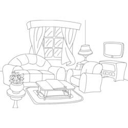 Coloring page: Living room (Buildings and Architecture) #63034 - Free Printable Coloring Pages
