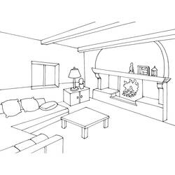 Coloring page: Living room (Buildings and Architecture) #63244 - Free Printable Coloring Pages