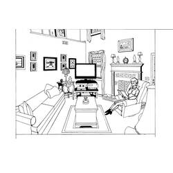 Coloring page: Living room (Buildings and Architecture) #63257 - Free Printable Coloring Pages