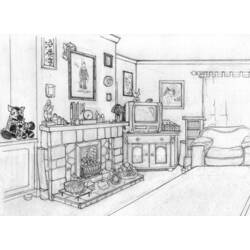 Coloring page: Living room (Buildings and Architecture) #66376 - Free Printable Coloring Pages