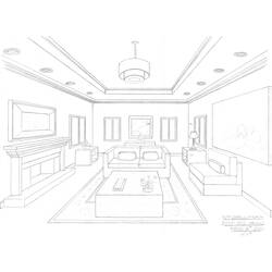 Coloring page: Living room (Buildings and Architecture) #66382 - Free Printable Coloring Pages