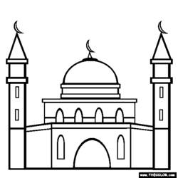 Coloring page: Mosque (Buildings and Architecture) #64510 - Free Printable Coloring Pages