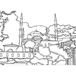 Coloring page: Mosque (Buildings and Architecture) #64520 - Free Printable Coloring Pages