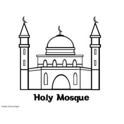 Coloring page: Mosque (Buildings and Architecture) #64541 - Free Printable Coloring Pages