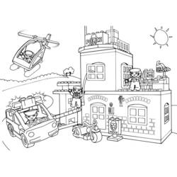 Coloring pages: Police Station - Free Printable Coloring Pages