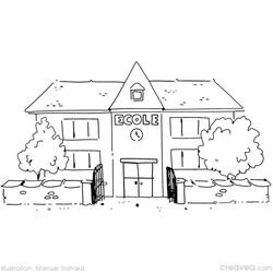 Coloring page: School (Buildings and Architecture) #64073 - Free Printable Coloring Pages