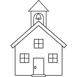 Coloring page: School (Buildings and Architecture) #66812 - Free Printable Coloring Pages