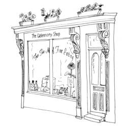Coloring page: Shop (Buildings and Architecture) #66953 - Free Printable Coloring Pages