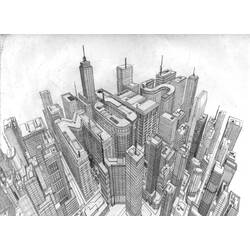Coloring page: Skyscraper (Buildings and Architecture) #65971 - Free Printable Coloring Pages