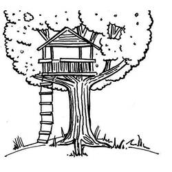 Coloring pages: Tree House - Free Printable Coloring Pages