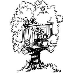 Coloring page: Tree House (Buildings and Architecture) #66030 - Free Printable Coloring Pages