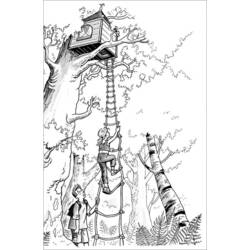 Coloring page: Tree House (Buildings and Architecture) #66031 - Free Printable Coloring Pages