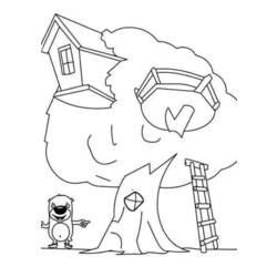 Coloring page: Tree House (Buildings and Architecture) #66041 - Free Printable Coloring Pages