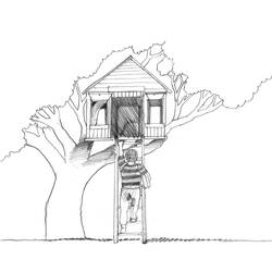 Coloring page: Tree House (Buildings and Architecture) #66050 - Free Printable Coloring Pages