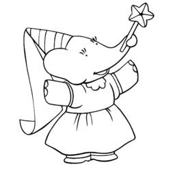 Coloring pages: Babar - Free Printable Coloring Pages