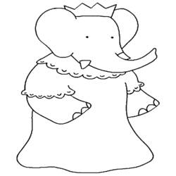 Coloring page: Babar (Cartoons) #28041 - Free Printable Coloring Pages