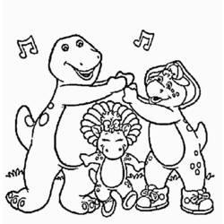 Coloring page: Barney and friends (Cartoons) #40936 - Free Printable Coloring Pages