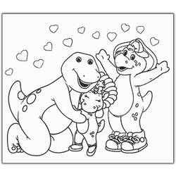 Coloring page: Barney and friends (Cartoons) #40959 - Free Printable Coloring Pages