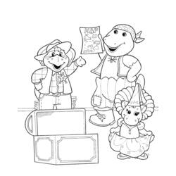 Coloring page: Barney and friends (Cartoons) #41034 - Free Printable Coloring Pages