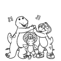 Coloring page: Barney and friends (Cartoons) #41054 - Free Printable Coloring Pages
