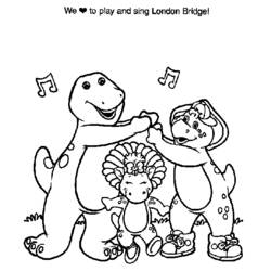 Coloring page: Barney and friends (Cartoons) #41084 - Free Printable Coloring Pages