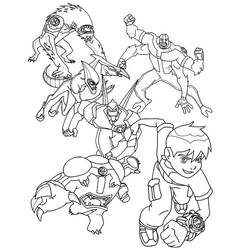 Coloring page: Ben 10 (Cartoons) #40424 - Free Printable Coloring Pages