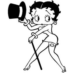 Coloring page: Betty Boop (Cartoons) #25913 - Free Printable Coloring Pages