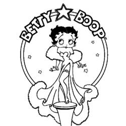 Coloring page: Betty Boop (Cartoons) #25915 - Free Printable Coloring Pages