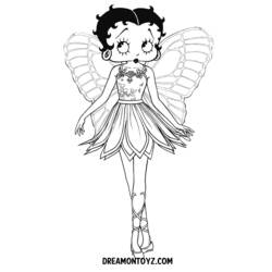 Coloring page: Betty Boop (Cartoons) #25918 - Free Printable Coloring Pages