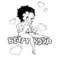 Coloring page: Betty Boop (Cartoons) #25920 - Free Printable Coloring Pages