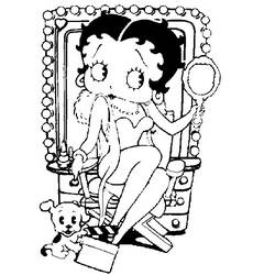Coloring page: Betty Boop (Cartoons) #25921 - Free Printable Coloring Pages