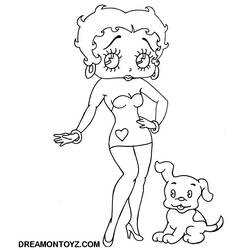Coloring page: Betty Boop (Cartoons) #25928 - Free Printable Coloring Pages