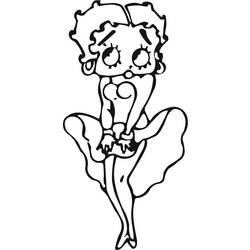 Coloring page: Betty Boop (Cartoons) #25932 - Free Printable Coloring Pages